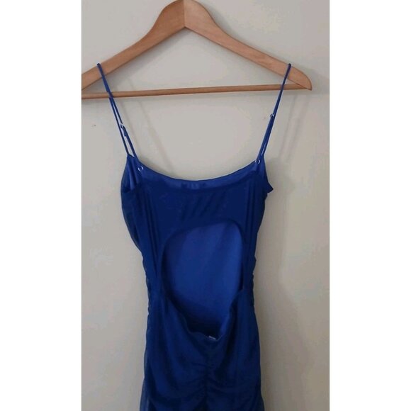 Lucy in the Sky Mesh Ruched Bodycon Mini Dress - Picture 7 of 9